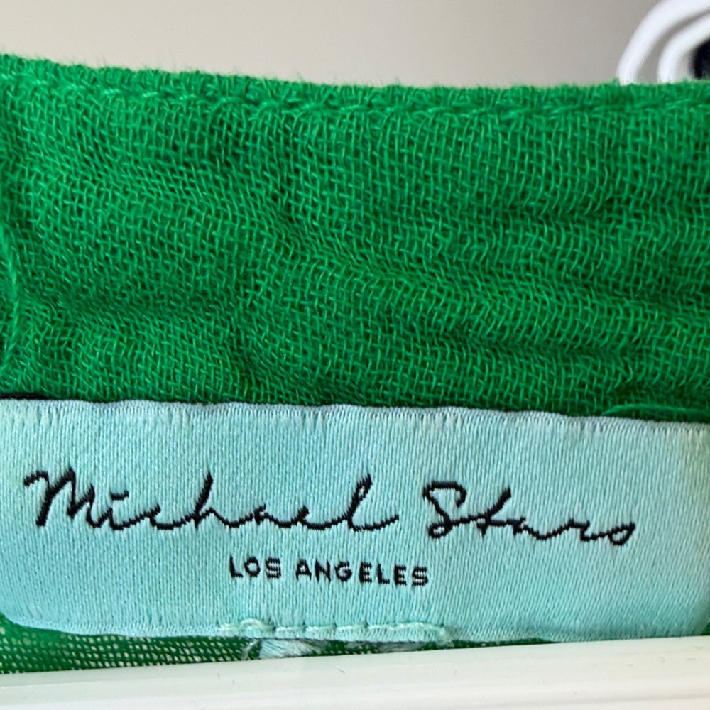Michael Stars Green gauze Fabric - Picture 2 of 3